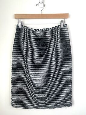 Calvin Klein Striped Black and White Pencil Skirt size 2